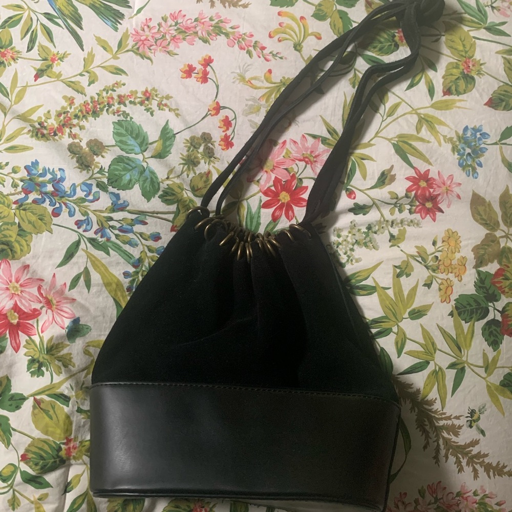 Leather bucket bag